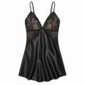 Midnight Frosting Satin Babydoll